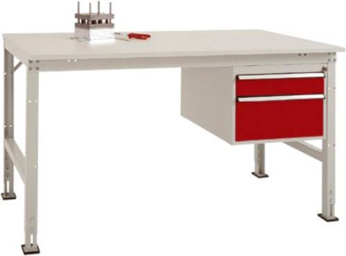 Manuflex AU5567.3003 UNIVERSAL Standard Komplett-Arbeitstisch mit Kunststoff-Platte, höhenverstellbar, B/T/H: 150 x 80 x 76-87 cm - Bild 1