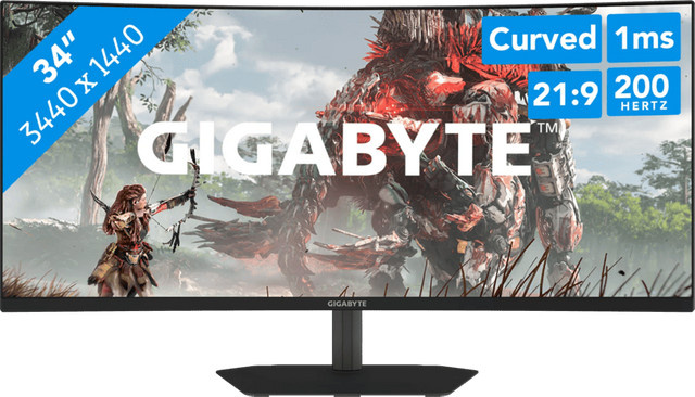 Gigabyte G34WQC2 Curved Gaming Monitor QHD 1440p 200 Hz Schwarz - Bild 1