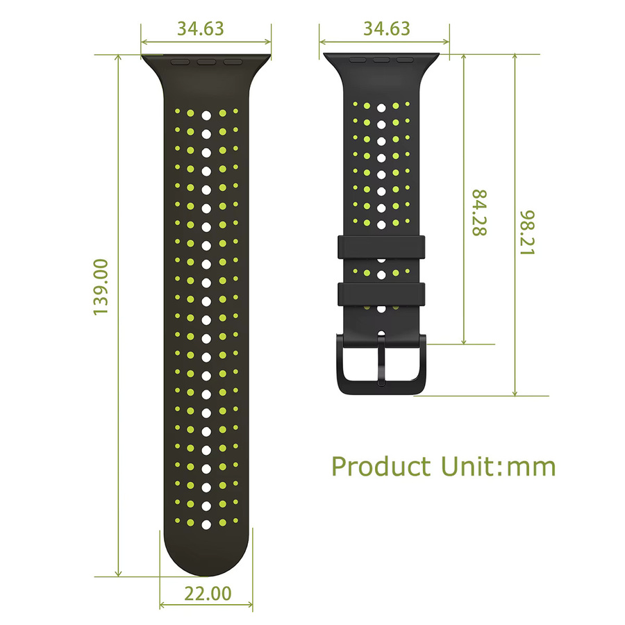 Uhrenarmband Silikon, Schwarz, Unisex - Bild 5