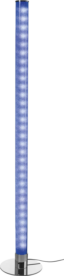 LIVARNO Stehleuchte mit LED, dimmbar und Fernbedienung, Chrom und Blau, RGB-Farben - Bild 1