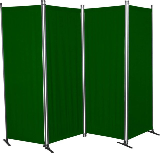 Angerer Paravent Swingtex 4-teilig aus Polyacryl und Stahl in Grün - Bild 1