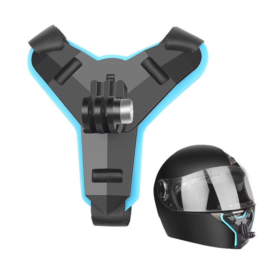 Motorrad Helm Telefon Halterung und GoPro Action Kamera Ständer in Schwarz für GoPro Hero 12 10 9 8 7 - Bild 3