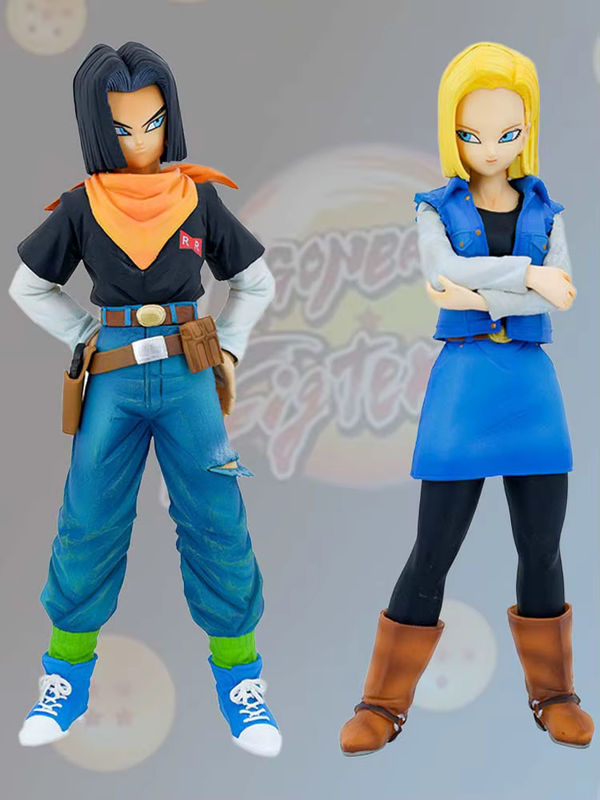 Bandai Dragon Ball Z Android 17 und 18 Actionfiguren aus PVC, mehrfarbig, Höhe: 23 cm - Bild 5