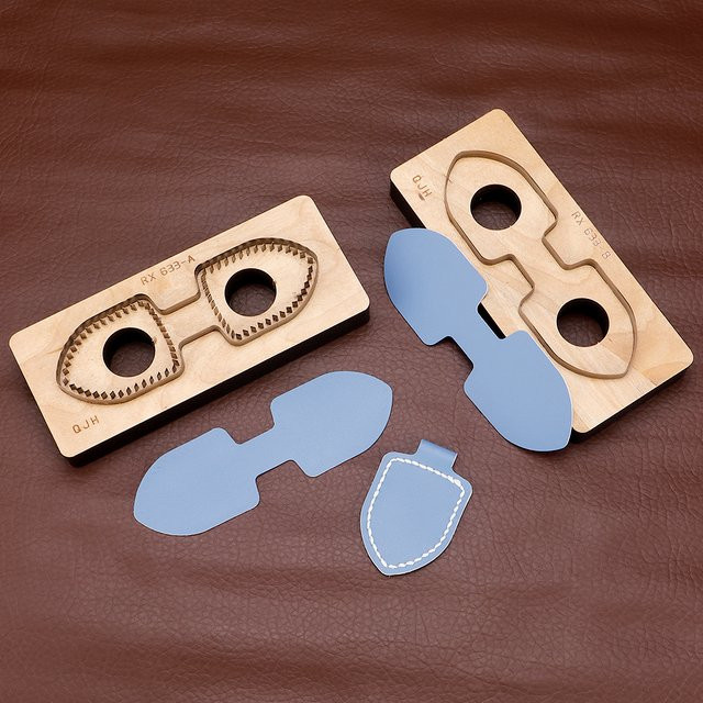 QJH Leder-Schneidewerkzeug aus Holz für DIY Lederhandwerk und Dekorationen - Bild 1