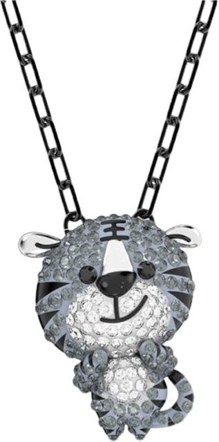 Swarovski Halskette Tiger, grau, Kristall, Unisex - Bild 1