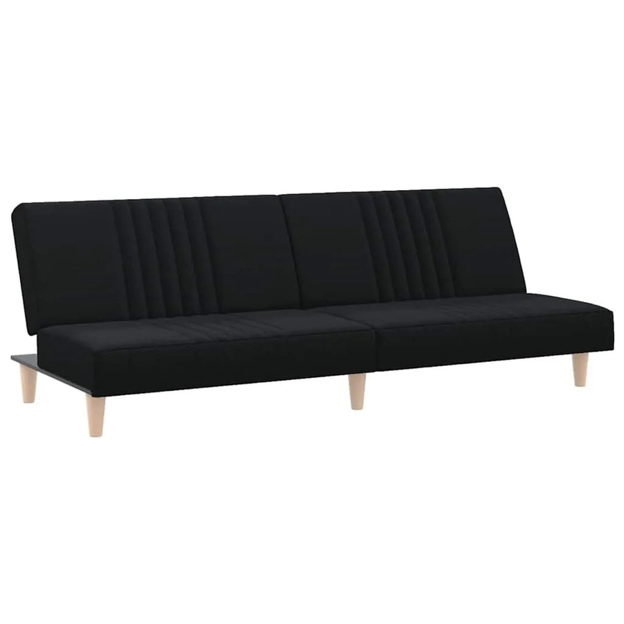 vidaXL Schlafsofa Click-Clack in Schwarz aus Stoff mit verstellbarer Kopfstütze - Bild 2