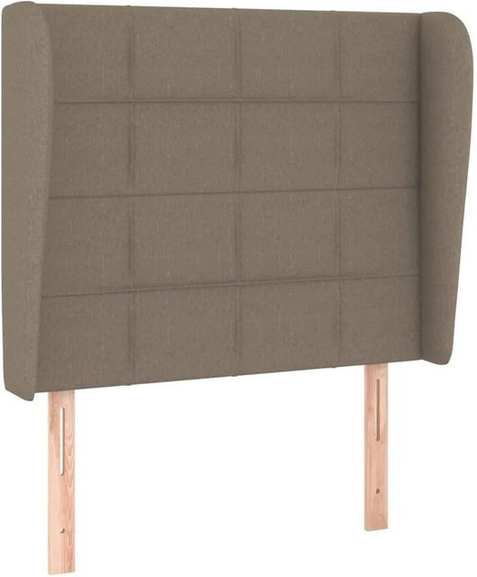 vidaXL Kopfteil mit Ohren in Taupe/Beige aus Stoff, B/T/H: 83 x 23 x 128 cm - Bild 1