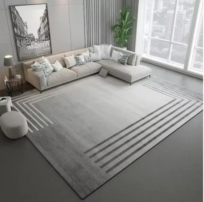 VIKAMA Moderner Teppich in Grau für Wohnzimmer und Schlafzimmer - Bild 2