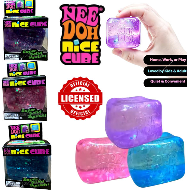 Nee Doh Malzzucker-Pailletten Stresswürfel, Sensorisches Fidget-Spielzeug - Bild 1