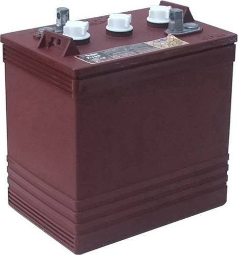 Trojan T-105UT BCI GC2 Bleiakku 6V 225Ah Blei-Säure in Rot mit M8-Schraubanschluss, zyklenfest und wartungsarm, B/H/T: 26,2 x 27,4 x 17,7 cm - Bild 1
