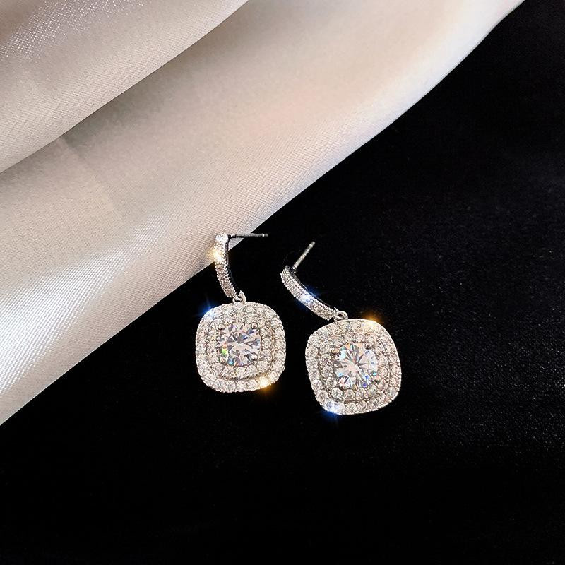 YIRAN Jewelry Ohrring, 925 Silber, Diamant, Zirkonia, Damen - Bild 2