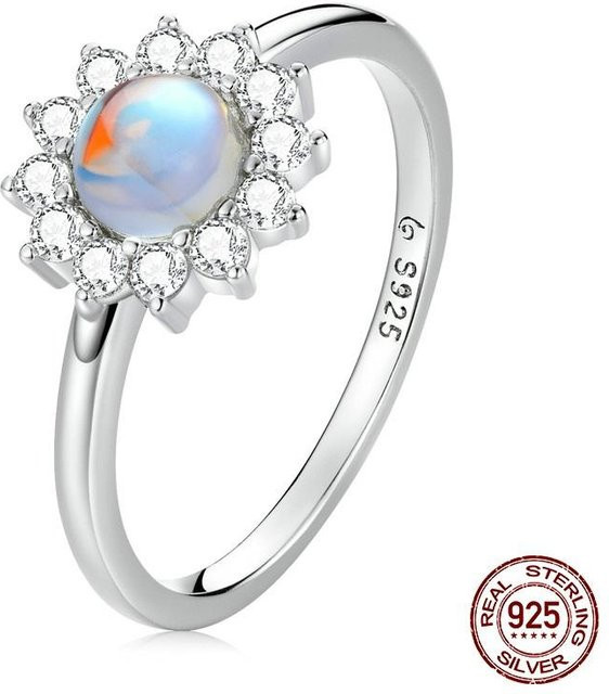 Sonnenring 925 Silber, Zirkonia, Damen - Bild 1