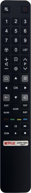TCL Fernbedienung RC802NU YUI1 für Smart TV in Schwarz - Bild 1