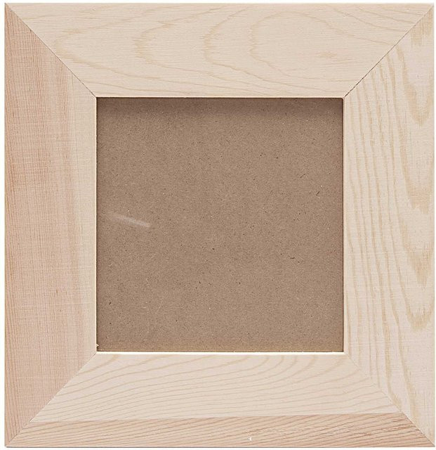 Rico Design Bilderrahmen aus Holz in Natur/hellem Holz, B/H: 21 x 21 cm, Tiefe: 1 cm - Bild 1
