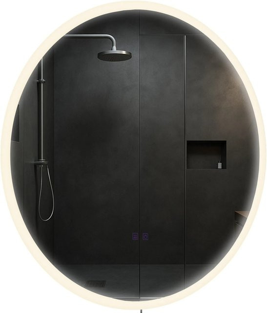 DELUKE Badspiegel LINZ mit Bluetooth aus Klarglas, B/H: 70 x 70 cm, Tiefe: 3,5 cm - Bild 1