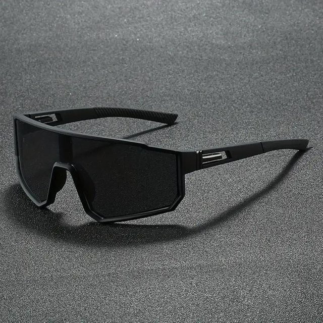 Yiran Health & Beauty Sport-Sonnenbrille, quadratisch, Unisex, Vollrand, Kunststoff, schwarz - Bild 1