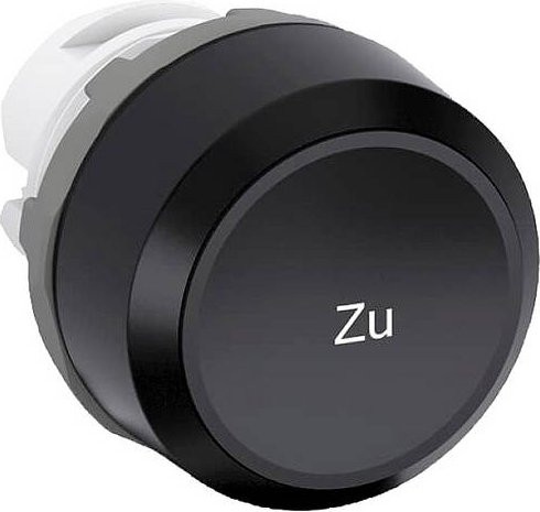 ABB MP1-7092 Drucktaster-Frontelement in Schwarz mit IP66 Schutzart, Breite: 2,8 cm, Höhe: 1,15 cm - Bild 1