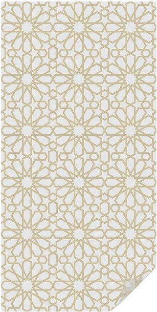 Tulup Fensterfolie Milchglasfolie mit geometrischem Muster in Weiß, Breite: 50 cm, Höhe: 100 cm - Bild 1