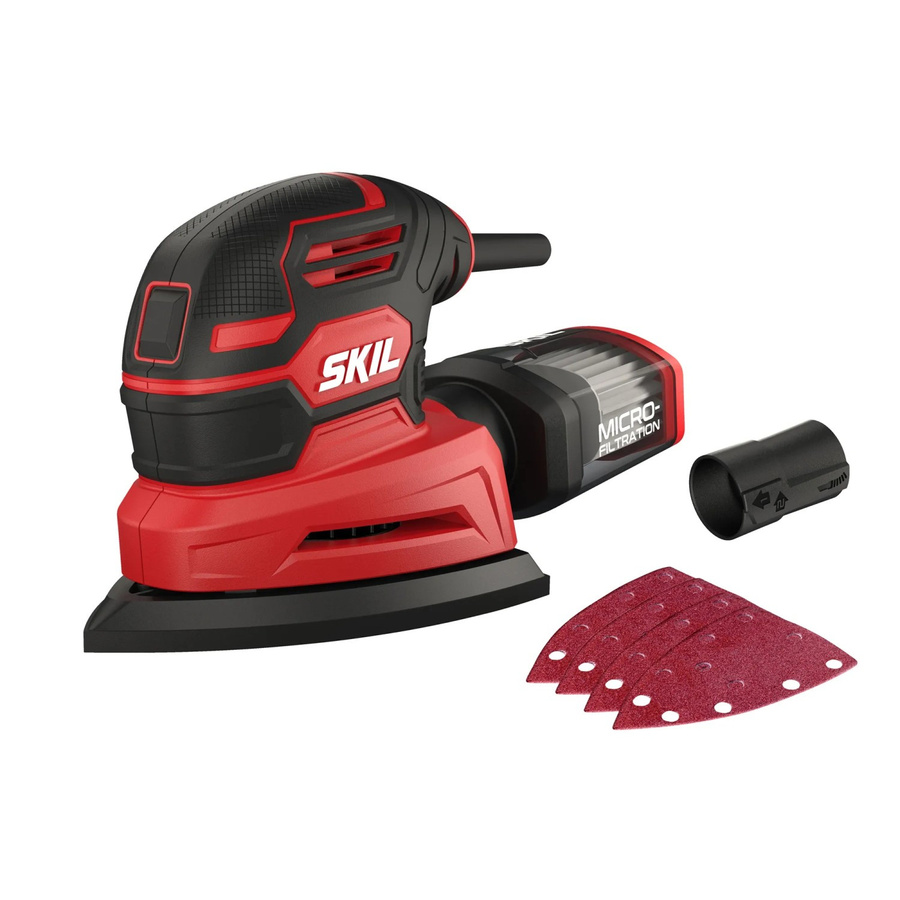 Skil Multischleifer 7260AA Tischschleifer in Rot mit 100 W und 4 x Schleifpapier - Bild 2