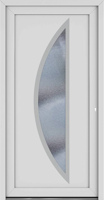 Roro Haustür OKE 1104 Kunststoff Weiß mit Glaseinsatz DIN Rechts B/H: 110 x 210 cm - Bild 1