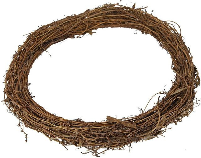 Rattan Hängekranz von mfySpace in Braun für deine DIY Hausgarten Dekoration und Hochzeitsfeier, Durchmesser: 30 cm - Bild 1
