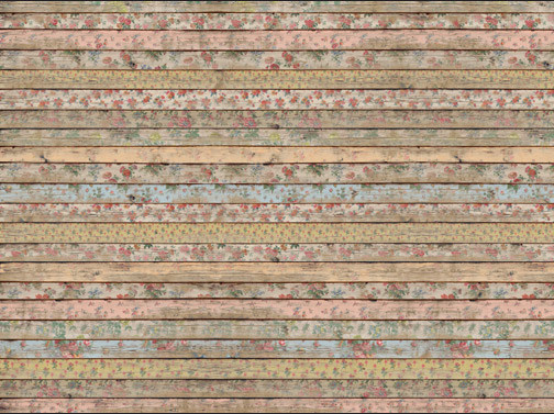 Rebel Walls Mural Wall Garden Wandtattoo in Vintage-Optik mit floralem Design in Beige, Pink und Multicolour - Bild 1