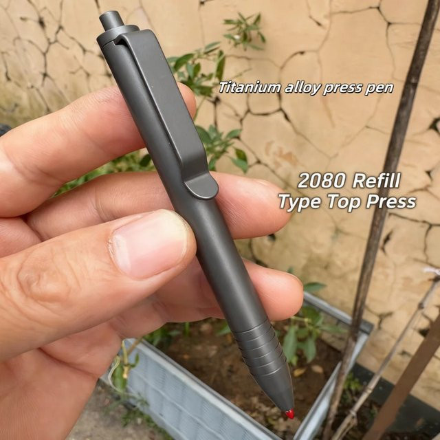 FYZS EDC Kugelschreiber aus Titan mit Druckmechanismus für Business und Outdoor - Bild 1