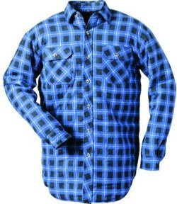 CRAFTLAND protection Thermohemd aus Baumwolle, Größe L, blau-kariert - Bild 1