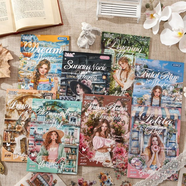 20 Stück ästhetische und kreative Aufkleber in Multicolour für dein DIY Scrapbook-Album und Tagebuch-Dekorationszubehör - Bild 1