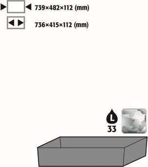 Bodenauffangwanne Stawa-R für asecos Chemikalienschränke der CS und CX Serie aus Stahlblech in Grau, B/T/H: 73,9 x 48,2 x 11,2 cm, 33 l - Bild 1