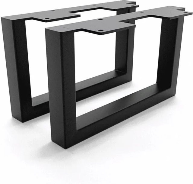 HEVVA Möbelfüße GRAZ 2er Set Schwarz Höhe: 15 cm, Tiefe: 25 cm - Bild 1