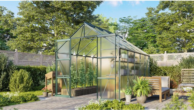 Vitavia Gewächshaus Jamaika inkl. Ready2Grow Zubehör-Set, smaragdgrün, 8,3 m², Polycarbonat-Platten - Bild 1