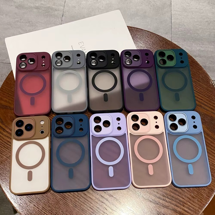 Loobival MagSafe Matte Hartschalenhülle für iPhone mit Kamera-Schutzfolie und Magnetfunktion in Rot - Bild 3