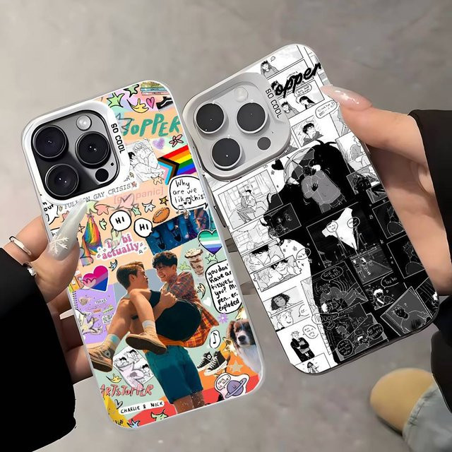 Stoßfeste Heartstopper Handyhülle für iPhone 11 bis iPhone 17 Pro Max Plus in Silber - Bild 1