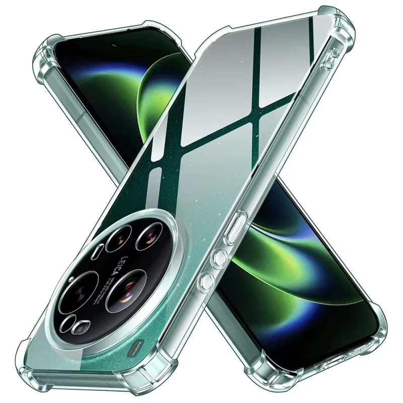 Xiaomi 17 Ultra 5G Silikon Schutzhülle Transparent Anti-Vergilbung Stoßfeste Panzerhülle mit Airbags - Bild 2