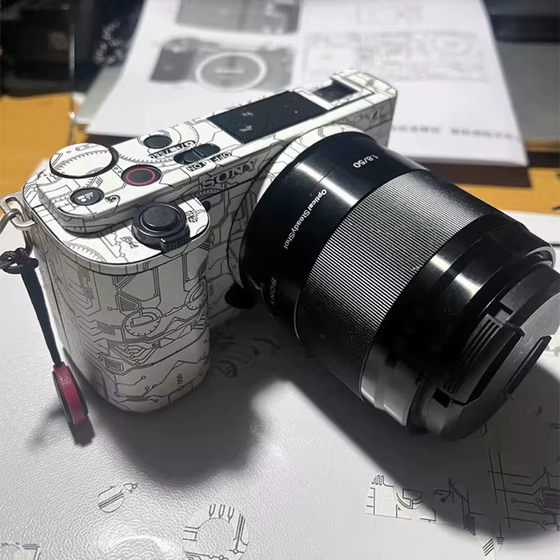 Sony Anti-Scratch Schutzaufkleber Kamerahaut in Weiß für A6000 A6500 A6300 A6400 A6700 ZVE10 II ZV-E1 und Objektive - Bild 2