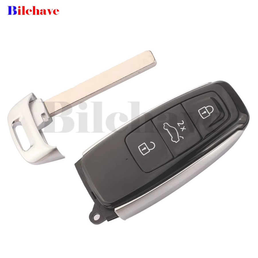 Xhorse XSMA8YEN MLB 3-Tasten-Fernbedienungs-Autoschlüsselgehäuse für Audi A6 A6L A7 A8 C8 Q5 Q7 Q8 R8 RS D5 E-Tron Coupe 2016-2024 in Schwarz und Silber - Bild 2