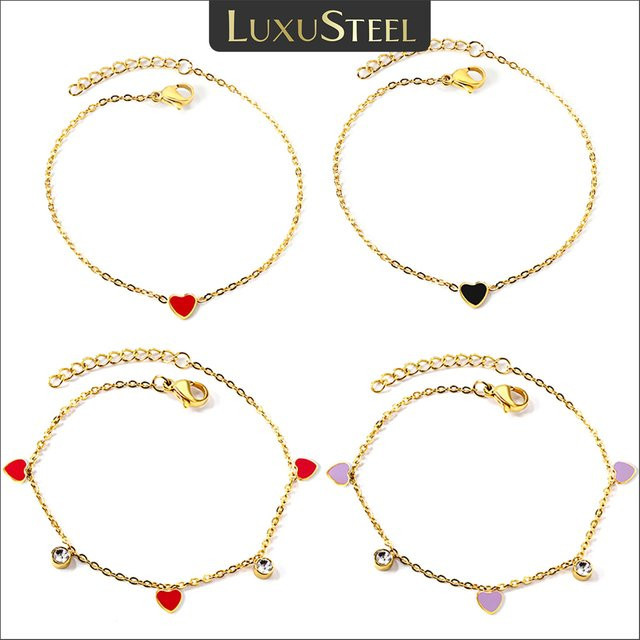 LUXUSTEEL Armband, Edelstahl, Bunt, Kristall, Zirkonia, Damen - Bild 1