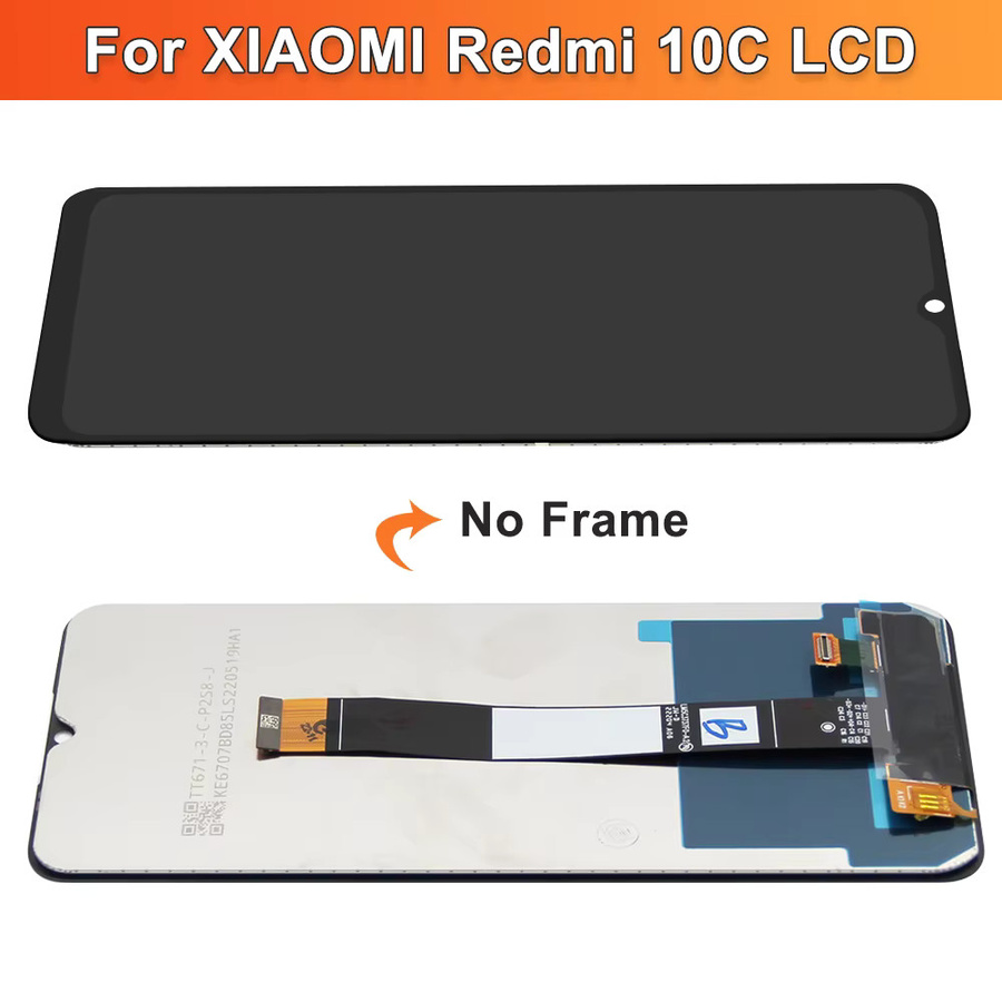 QAG LCD Display Touchscreen Digitizer Montage für Xiaomi Redmi 10C, 6,71 Zoll, Schwarz - Bild 3