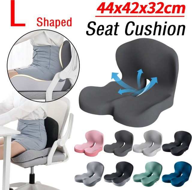 Shunmaii L-förmiges orthopädisches Kissen aus Memory-Schaum zur Schmerzlinderung für Steißbein und Rücken, ergonomisches Design für Autositz und Bürostuhl - Bild 1