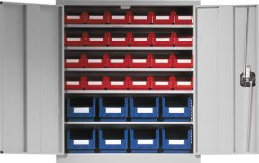 Kappes Ordnungsschrank Mod. 13 mit Türen in Grau, Stahlblech, B/H/T: 78,0 x 69,0 x 28,5 cm - Bild 1