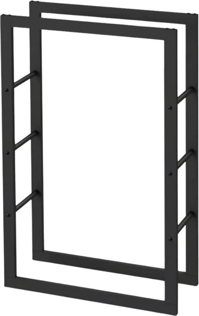 DELUKE Kaminholzregal KEOP aus Metall in Schwarz, B/T/H: 60 x 25 x 100 cm - Bild 1