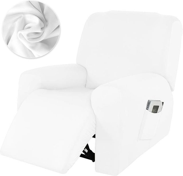 Elastischer Jacquard-Sofabezug für Relax-Sessel von Your Warm Home, weiß, 1-Sitzer - Bild 1