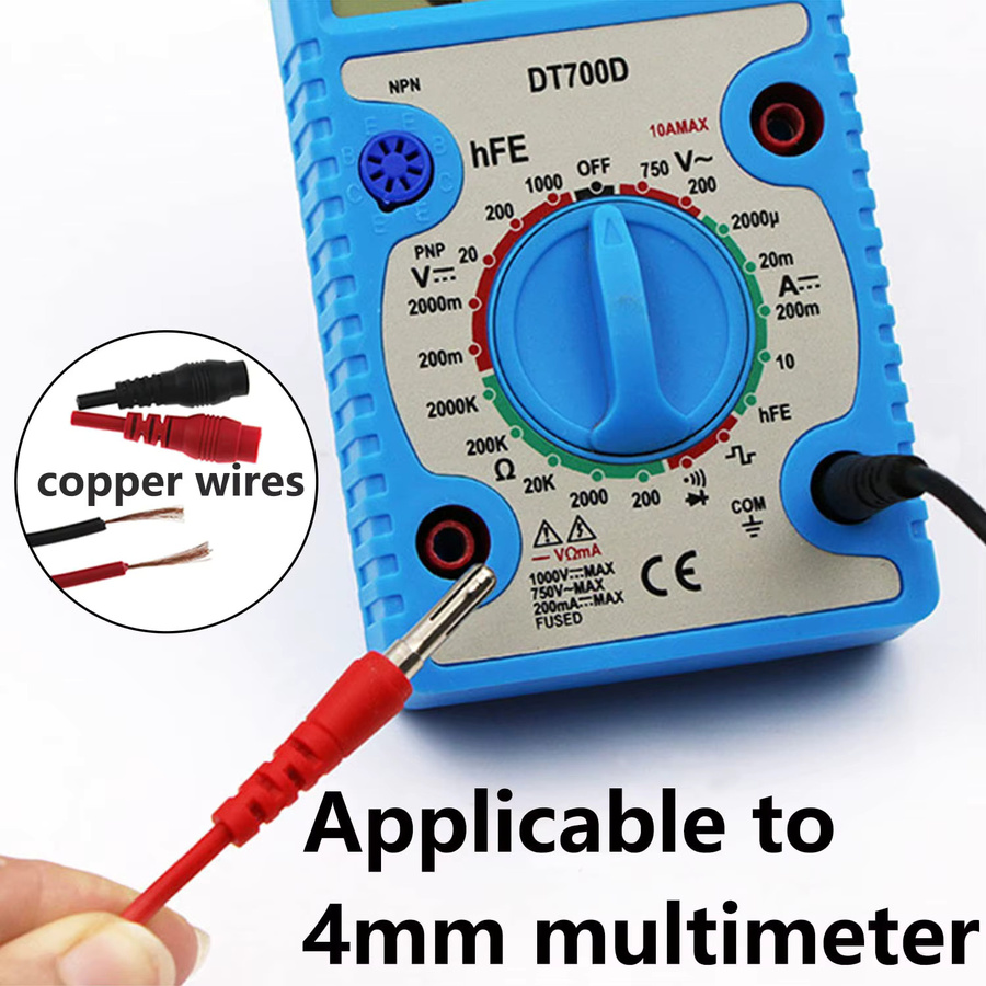 16-teiliges Multimeter-Testkabel-Set mit Krokodilklemmen, Bananensteckern und Testsonden als Ersatz-Testleitungen - Bild 5