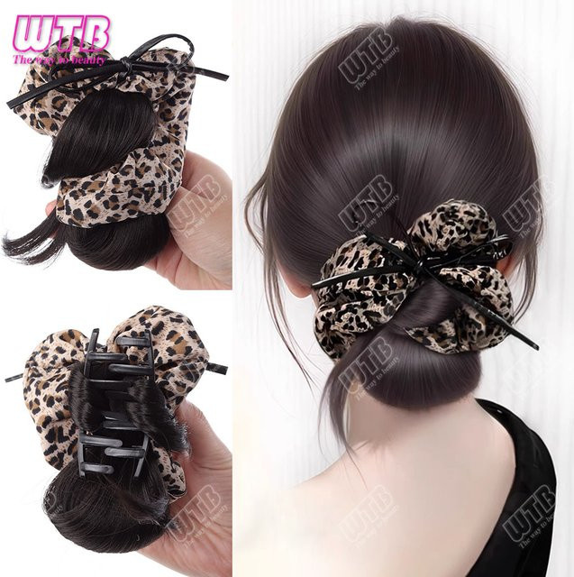 WTB Low-Bun-Perücke, Leopardenmuster, Damen - Bild 1