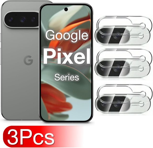 3er-Pack Yij Kameraobjektiv-Schutzfolie aus gehärtetem Glas für Google Pixel 10 9 Pro XL 8 7 6 6A 7A 8A Fold, transparent und kratzfest - Bild 1