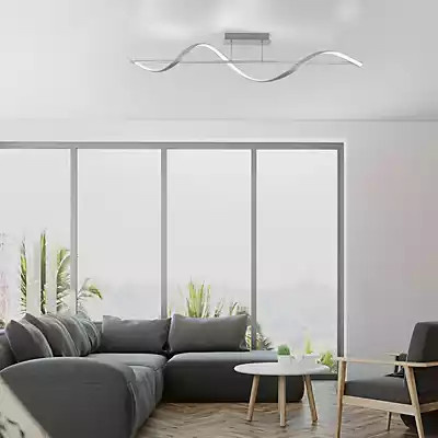 Paul Neuhaus Q-Swing LED-Deckenleuchte in Silber, dimmbar mit Fernbedienung und Zigbee, B: 23,5 cm, T: 23,5 cm, H: 18,0 cm - Bild 2