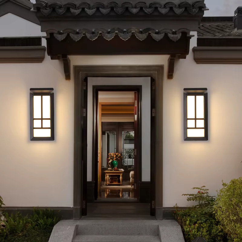 Khelse LED Außenwandleuchte IP65 Wasserdicht aus Aluminium und Kunststoff, 18W Up-Down Beleuchtung für Garten und Veranda, Warmweiß, Rechteckig, Schwarz oder Weiß, B/T/H: 26,0 x 12,5 x 12,5 cm - Bild 4