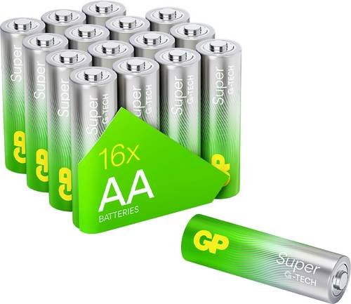 GP Super Mignon AA Batterie Alkali-Mangan 1.5V 16er Packung - Bild 1