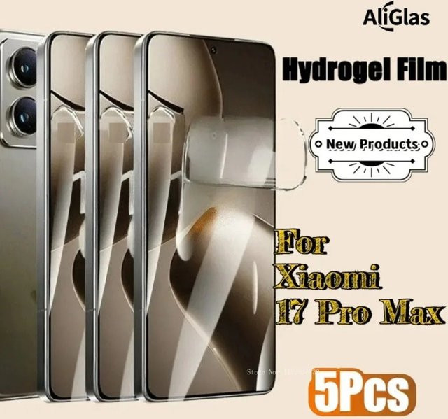 5er-Pack Front-Hydrogel-Displayschutzfolien für Xiaomi 17 Pro Max und Xiaomi 17 Ultra, transparent und extrem dünn - Bild 1